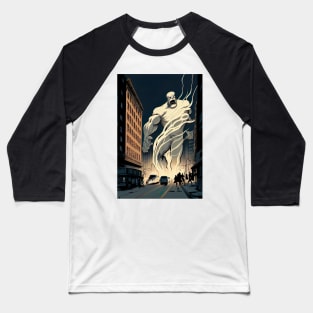 Giant ghost attacking the city Baseball T-Shirt